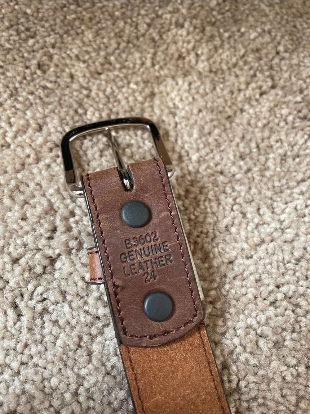 Badger Leather Brown & Camo Kids Belt with Shotgun Shell Boys 24 Western Hunting